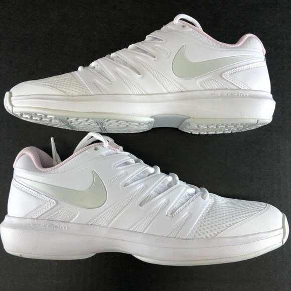 Nike Air Zoom Prestige Tennis Shoes Womens Sz 11 White Pink - Picture 2 of 8